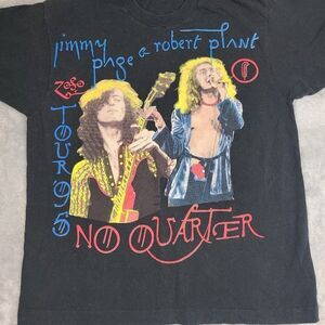 Vintage Led Zeppelin Shirt Robert Plant Jimmy Page Tour Shirt 1995  Large‎